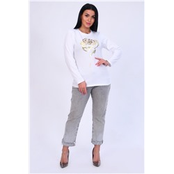 Футболка 55049 с длинным рукавом (Белый)