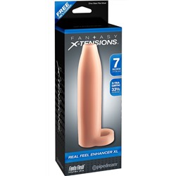 Телесная насадка Real Feel Enhancer XL - 17 см.