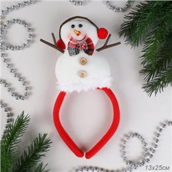 Новогоднее украшение Ободок снеговик 13х25 см / NA127 /уп 100/