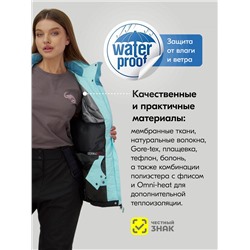 Горнолыжный костюм женский зимний голубого цвета 0707Gl