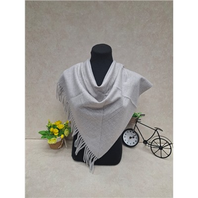Платок из кашемира, цвет бело- серый