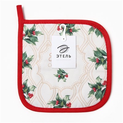 Прихватка «Этель» Christmas melody, саржа, 19×19 см, хлопок 100%, ватин 250 г/м²