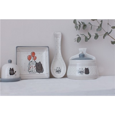 Лимонница Доляна «Уютные коты», 9×9 см