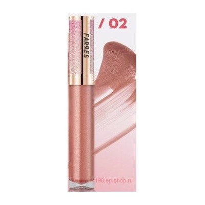 Farres Блеск для губ Glam Shine с ароматом капучино тон 02 нежно бежевый 7026
