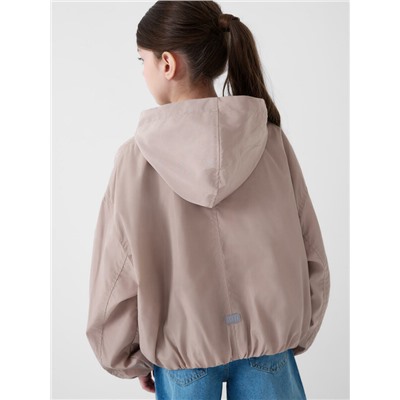 Куртка текстильная с полиуретановым покрытием для девочек (ветровка)