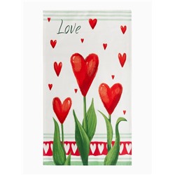 Полотенце «Этель. Цветы», 40×73 см, 100% хлопок, саржа 190 г/м²