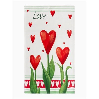 Полотенце «Этель. Цветы», 40×73 см, 100% хлопок, саржа 190 г/м²