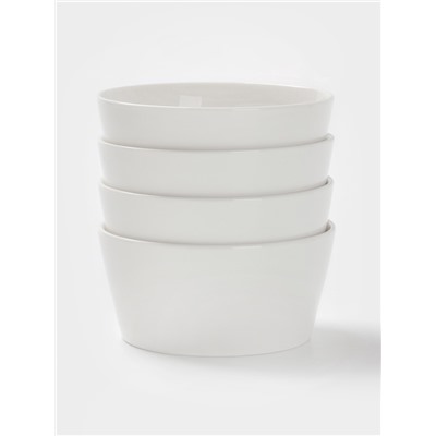 Салатники Magistro White Snow, набор 4 шт., 380 мл, фарфор, белые