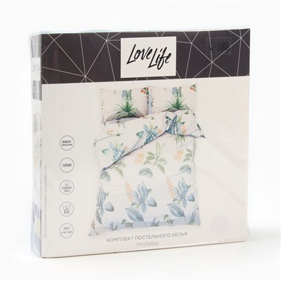 Постельное бельё 1.5-спальное LoveLife «Тропики», сатин
