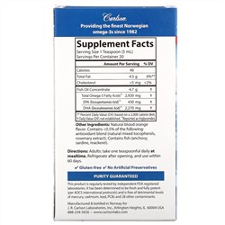 Carlson Labs, Elite DHA натуральный апельсиновый вкус, 2270 мг, 100 мл (3,3 жидк. унции)