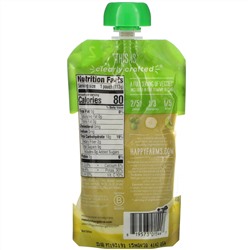 Happy Family Organics, Happy Baby, Organic Baby Food, Stage 2, 6+ Months, Peas, Bananas & Kiwi,  4 oz (113 g)