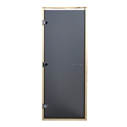 УЦЕНКА Дверь для бани и сауны «Графит», размер коробки 180×70 см, липа 8 мм