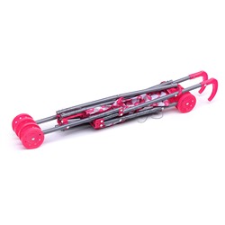 Коляска-трость для кукол, прогулочная, цвет розовые сердечки