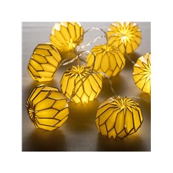 УЦЕНКА Гирлянда «Нить» 2 м с насадками «Белый фонарик», IP20, прозрачная нить, 10 LED, от батареек AAх2, свечение тёплое белое