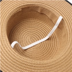 Шляпа для девочки MINAKU «Леди», размер 52-54, бежевая (5-7 лет)