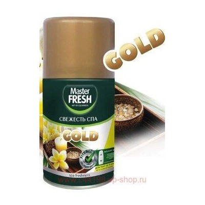 MASTER FRESH Освежитель воздуха GOLD Свежесть SPA сменный баллон 250 мл