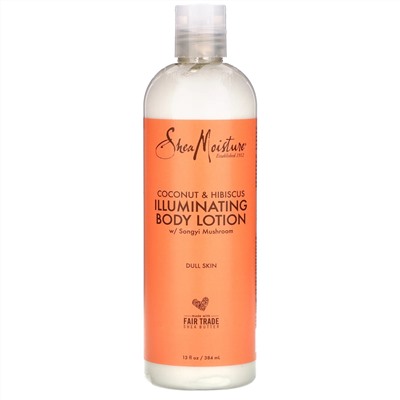 SheaMoisture, Illuminating Body Lotion, Coconut & Hibiscus with Songyi Mushroom, 13 fl oz (384 ml)