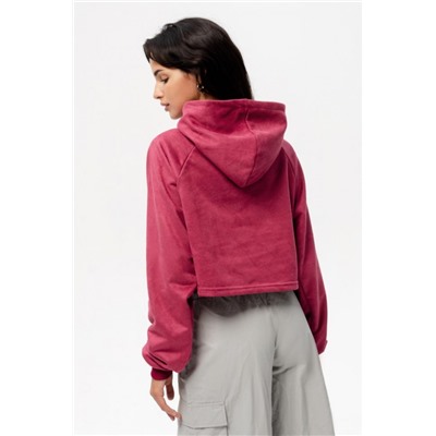 Свитшот 2 оверсайз короткий (Брусника)