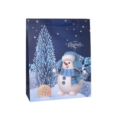 Пакет подарочный 26х32х10 / 6022-M /уп 12/480/ микс Новый год