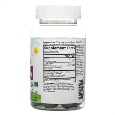 Garden of Life, Kids, Organic Elderberry with Vitamin C, 60 Vegetarian Gummies