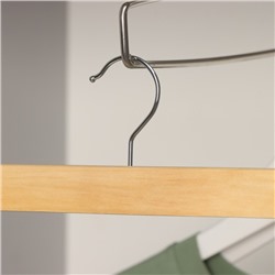 Вешалка для брюк и юбок Доляна, 33×13 см, с зажимами, светлое дерево