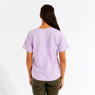 Футболка женская MINAKU Girl, лиловая, размер 44