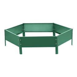 Клумба оцинкованная, d=80 см, высота бортика 15 см, зелёная, Greengo