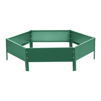 Клумба оцинкованная, d=80 см, высота бортика 15 см, зелёная, Greengo