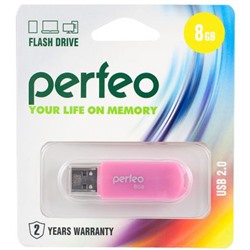 USB-флеш-накопитель PERFEO  8GB C03 Pink