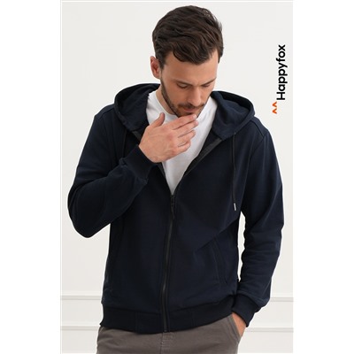 Мужская толстовка на молнии из футера трехнитки Happyfox
