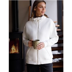 Худи на молнии из премиального футера трехнитки с начесом