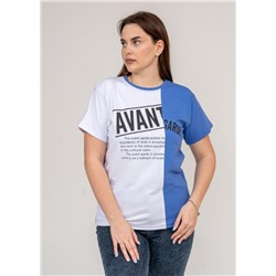 Футболка Авангард (Василек/белый)