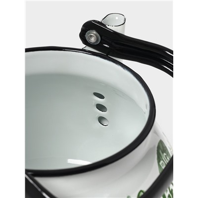 Чайник эмалированный «Лимонный сет», 3 л, металлическая ручка, белый