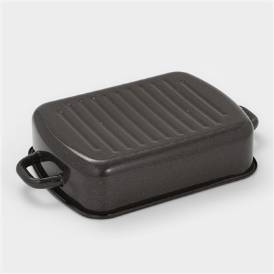 УЦЕНКА Противень, 3 л, коричневый рябчик