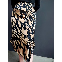 Юбка шелк 3203 (Зебра карамель)