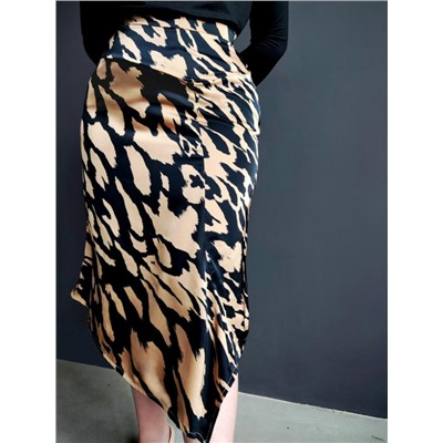 Юбка шелк 3203 (Зебра карамель)