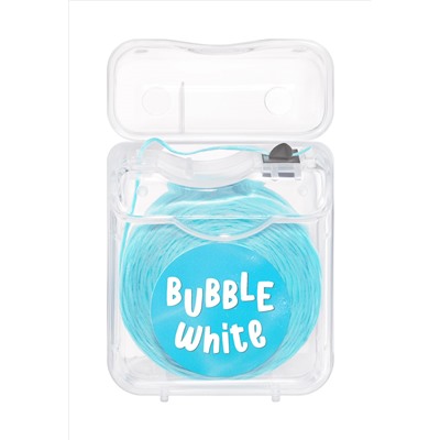 Голубая зубная нить с мятой и кокосом Bubble White