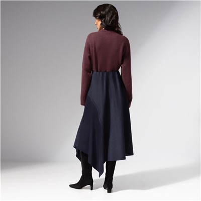 Юбка асимметричного кроя, Грация рассвета (синяя)