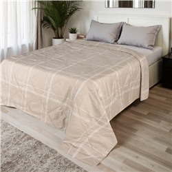 Покрывало LoveLife 1.5 сп «Бежевая клетка», 150×210±5 см, микрофайбер, 100% п/э