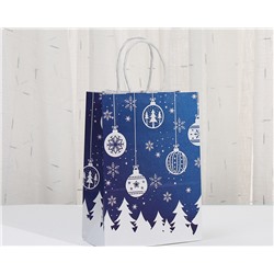 Набор крафт-пакетов подарочных новогодних 3 шт