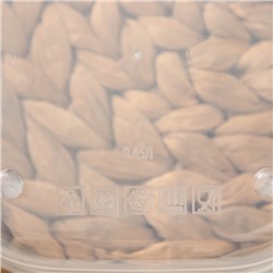 Набор контейнеров для хранения еды Доляна, квадратных, 2 шт.: 450 мл, 700 мл, пластик, прозрачные, крышка синяя