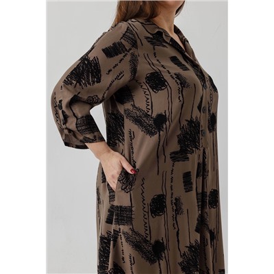 Платье  6145/09/Хаки, черный