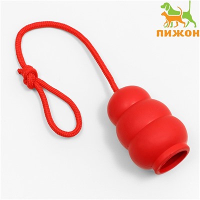 Игрушка «Граната на веревке», термопластичная резина, игрушка 10.5×5 см, красная