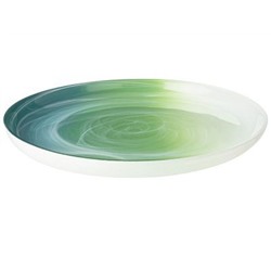 Тарелка 21см (h-2см) десертная ALABASTER GREEN, стекло
