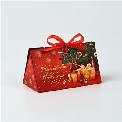 Бонбоньерка новогодняя «Счастливого Нового года», 10×5.5×5.5 см