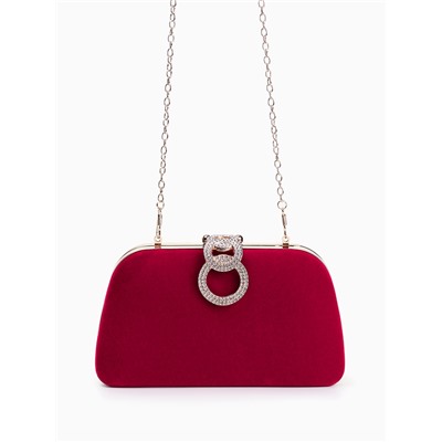 Сумка-клатч женская вечерняя на фермуаре, жёсткий корпус, с акцентной застёжкой, розовая