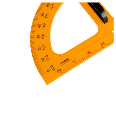 Транспортир классный 50см,180 гр. пластиковый, желтый, с ручкой ТР-13289 Стамм