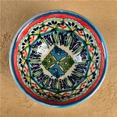 Пиала чайная Риштанская Керамика «Узоры», 200 мл, d=11 см, МИКС