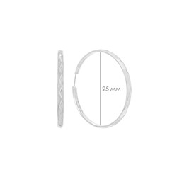 Серьги из серебра без вставки, А-2400225