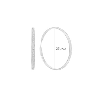 Серьги из серебра без вставки, А-2400225